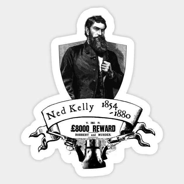 Ned Kelly Outlaw Sticker by Australian_Bushranging